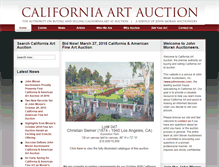 Tablet Screenshot of californiaartauction.com
